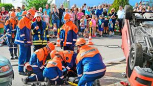 Feuerwehrfest Ingersheim: Nachwuchs übt den Ernstfall