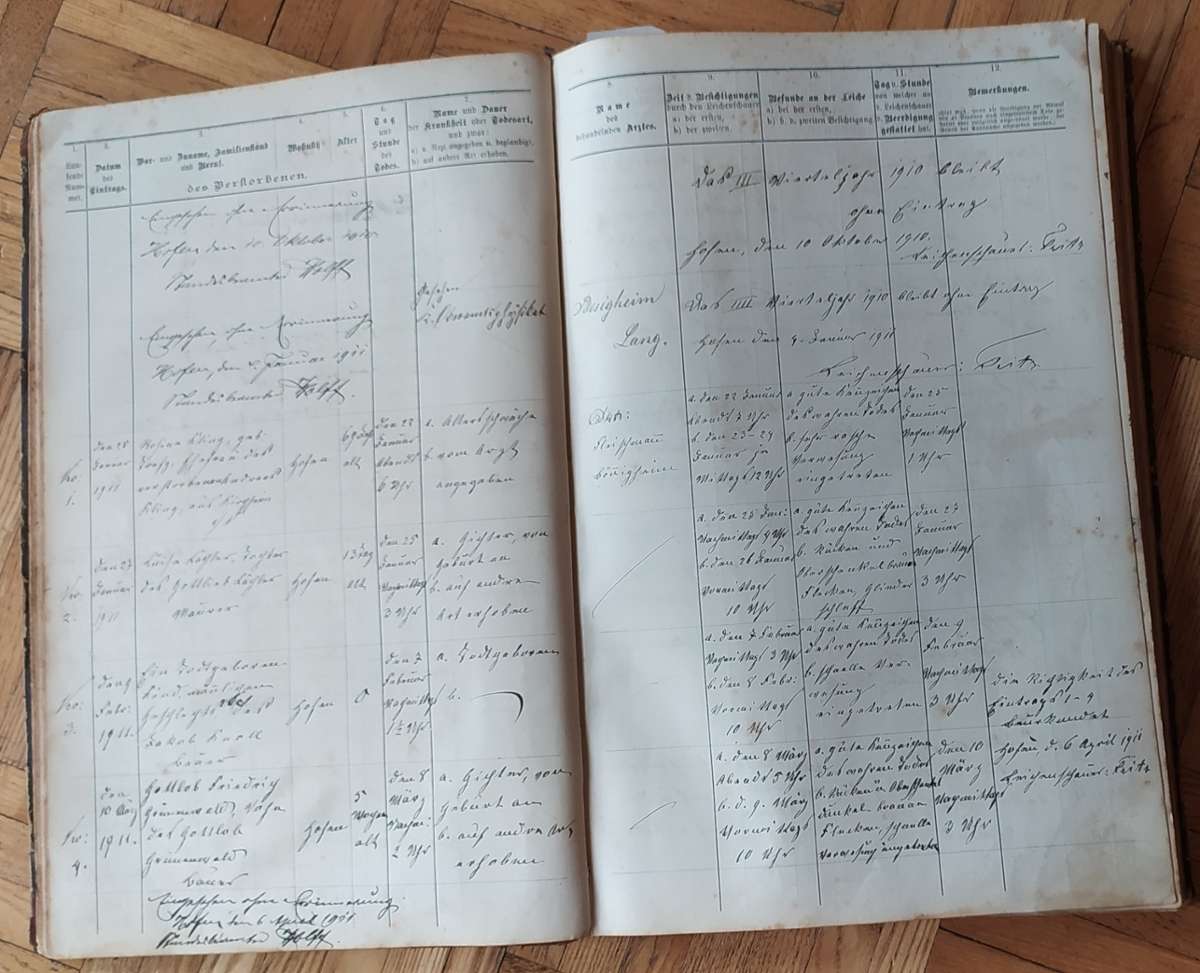 Dokument aus dem Jahr 1898 in Hofen aufgetaucht: Komplette Liste der Traurigkeit