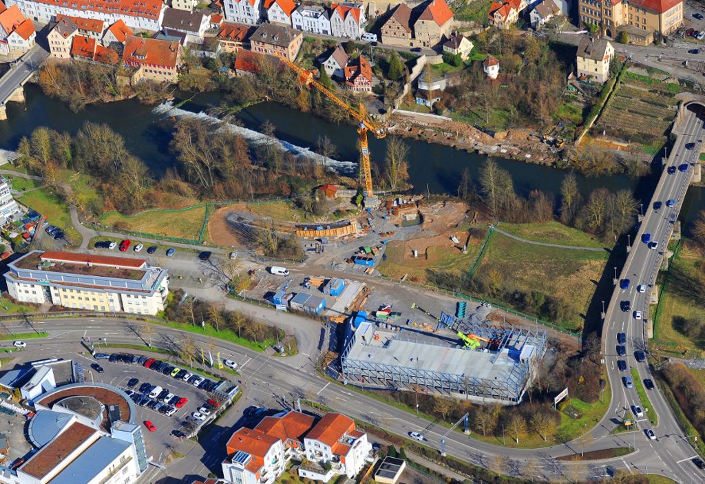 Baufortschritt in Besigheim: In der Enzaue geht es voran