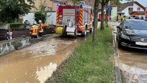 Heftiger Starkregen hat im Kreis Ludwigsburg für Feuerwehreinsätze gesorgt. Foto: SDMG/Schulz