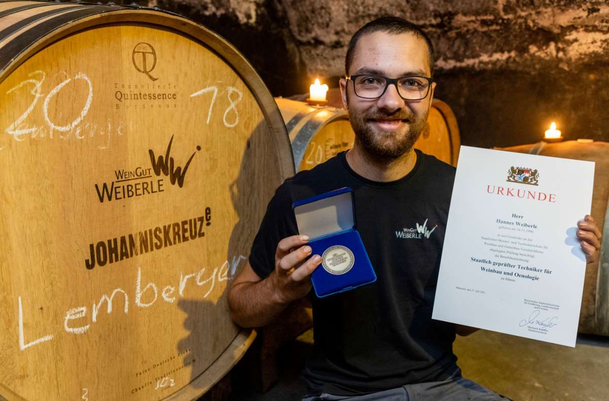 Hannes Weiberle aus Hohenhaslach: Als Techniker für den Weinbau spitze