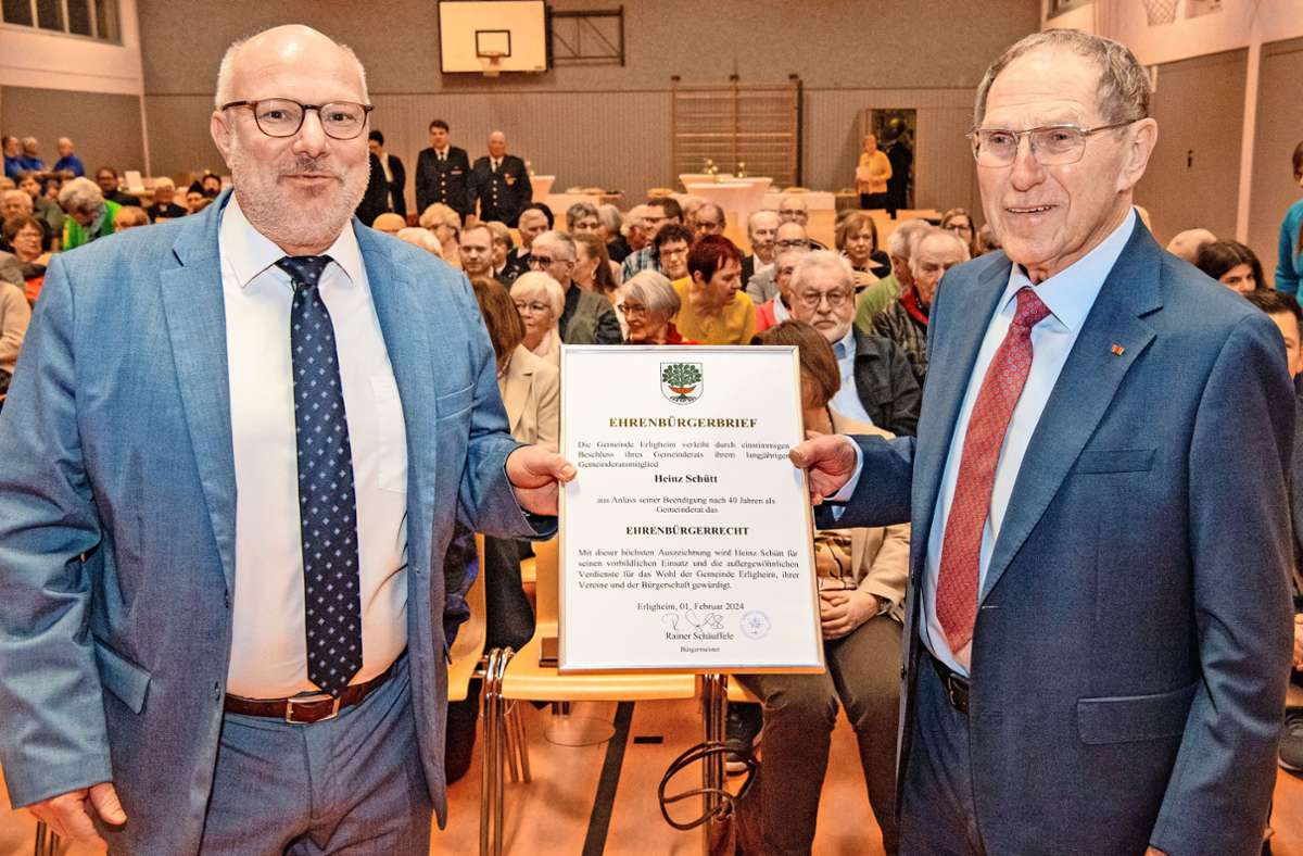 Erligheim: Ein kommunalpolitisches Urgestein ist jetzt Ehrenbürger