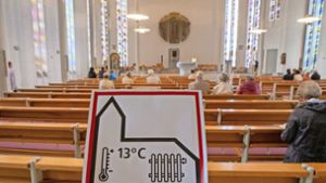 Nur noch auf 13 Grad wird auch die Bietigheimer Laurentiuskirche in der kalten Jahreszeit erhitzt. Die katholische Gemeinde hält sich damit an Vorgaben der Diözese. Foto: /Oliver Bürkle
