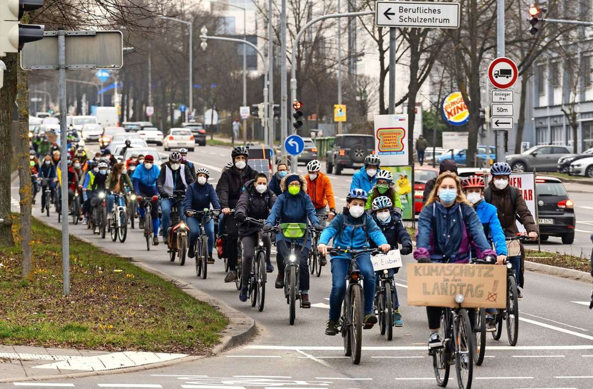Klimaschutz in Ludwigsburg: Korso  mal anders – mit Fahrradklingel statt mit Autohupe