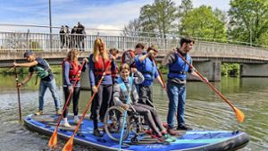 Inklusion  in Bietigheim-Bissingen: Wassersport auf der Enz  – natürlich auch im Rollstuhl