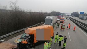 Der Unfall ereignete sich auf der A81 bei Ludwigsburg.