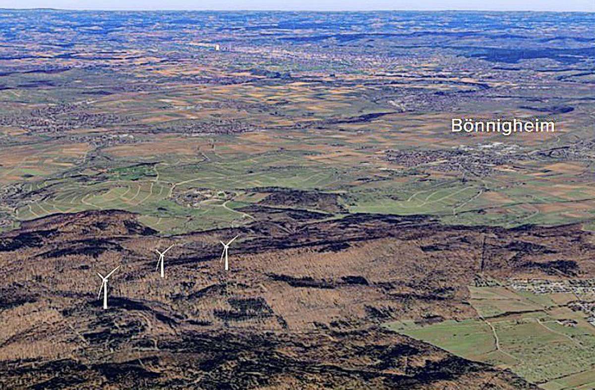 Bönnigheimer Initiative: Drei Windräder sollen in den  Stromberg