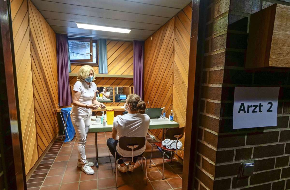 Impfaktion in Korntal-Münchingen: In der Stadthalle ein Piks gegen Corona
