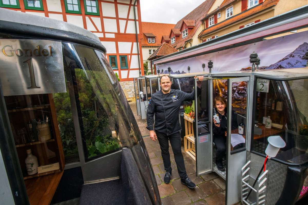 Koppe’s Tafelhaus in Bietigheim geht kreativ durch den Winter: Mit acht Gondeln in die Altstadt