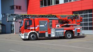 Das neue Drehleiter-Fahrzeug für Sachsenheim.⇥ Foto: Feuerwehr