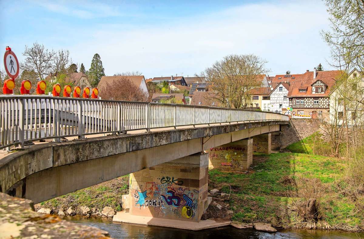 Oberriexingen: Ab 2. April ist die Oberriexinger Enzbrücke gesperrt