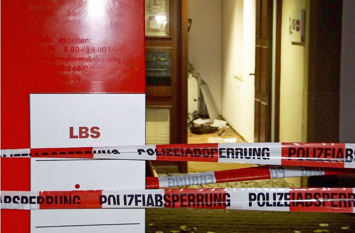 Bankraub im Kreis Ludwigsburg: Bankautomatensprenger droht lange Haftstrafe