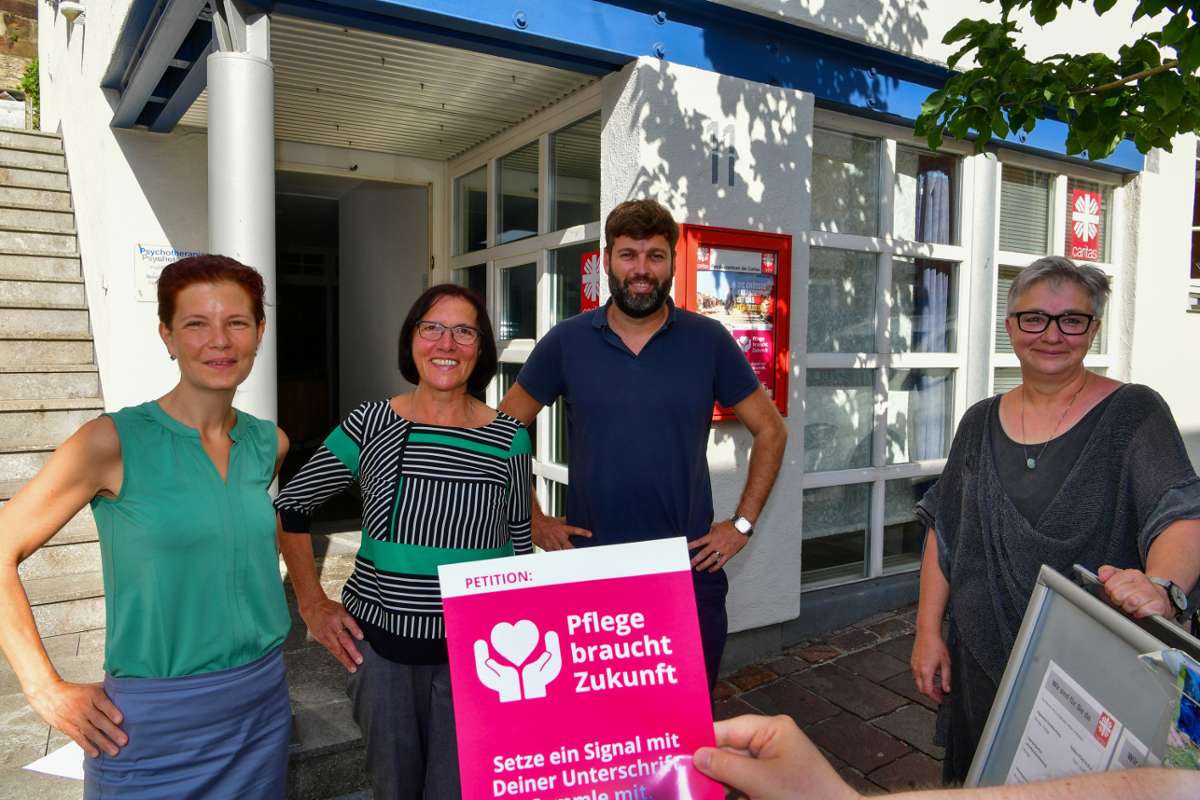 Kampagne der KAB in Bietigheim-Bissingen: Petition soll Pflegekräften helfen