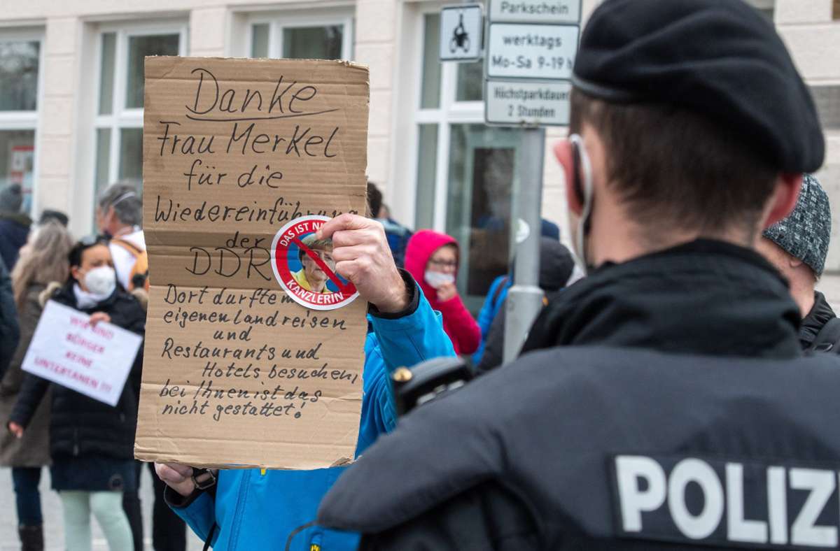 Querdenker in Ludwigsburg: Polizei löst Demonstration auf