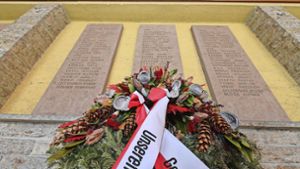 Die SPD hat eine Versetzung des Kriegerdenkmals vom alten Friedhof auf den Holderfriedhof beantragt. Als „Prüfsumme“ wurden dazu 72 000 Euro in den Haushaltsplan 2023 eingestellt. Foto: /Martin Kalb