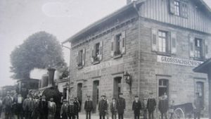 Der Großsachsenheimer Bahnhof. 1853 wurde die Bahnstrecke der „Württembergisch - Badischen Verbindungsbahn“ eröffnet. Damit war das Städtle an das Schienennetz angeschlossen.⇥ Foto: BZ-Archiv