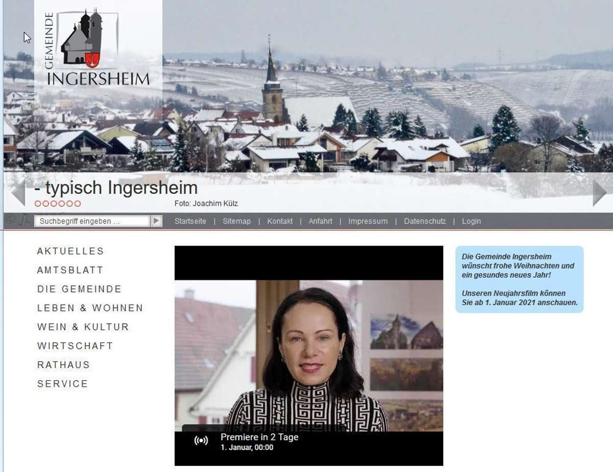 Ingersheim: Neujahrsansprache im Netz