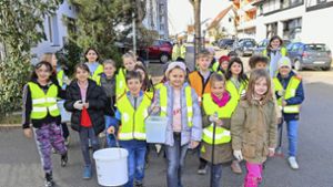 Rund zwei Stunden dauerte am Freitagvormittag die Müllsammelaktion der Schillerschule. Foto: /Martin Kalb