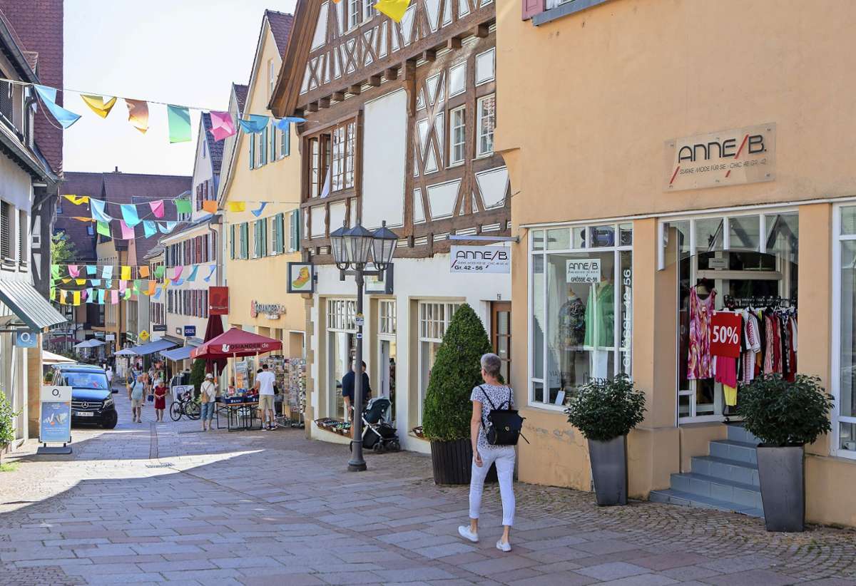 Geschäfte in der Bietigheimer Altstadt: Mehr als die Hälfte barrierefrei