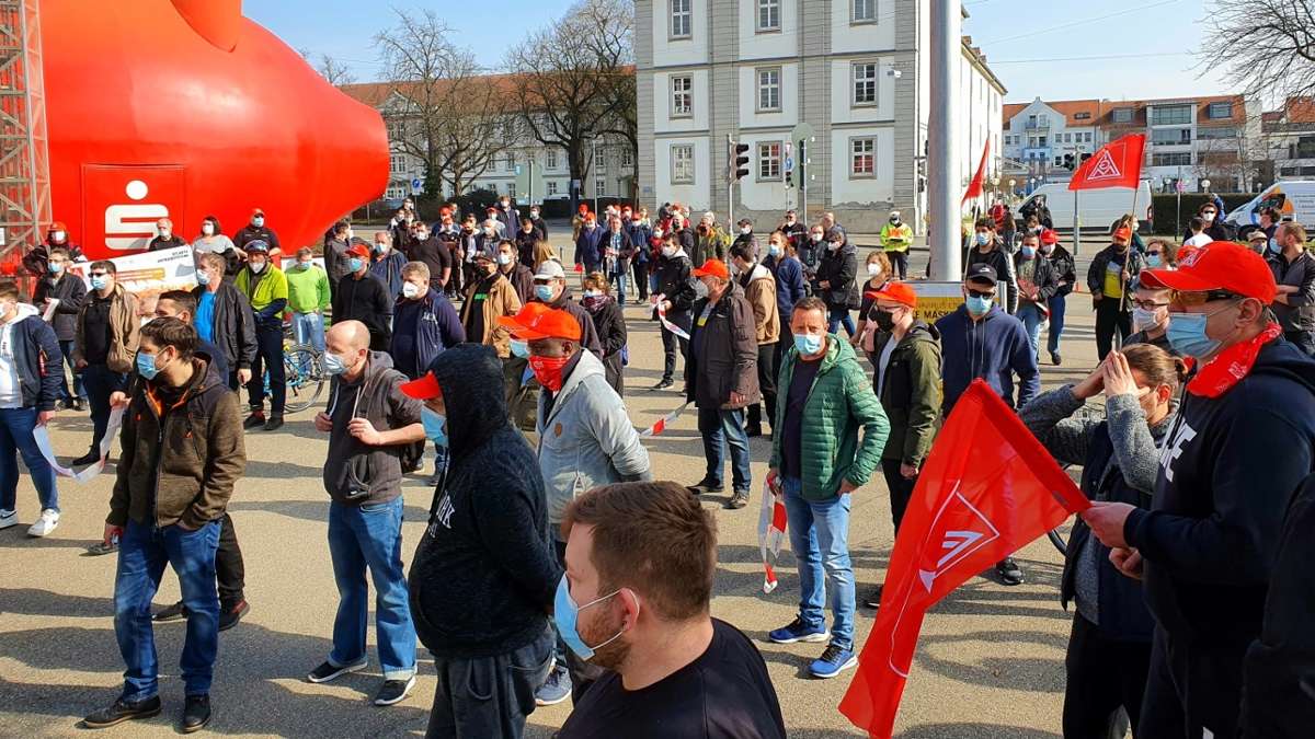Warnstreiks der IG Metall im Kreis Ludwigsburg: Pandemie steht Streik