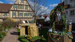 Sachsenheim: Dritter Ostergarten ist aufgebaut
