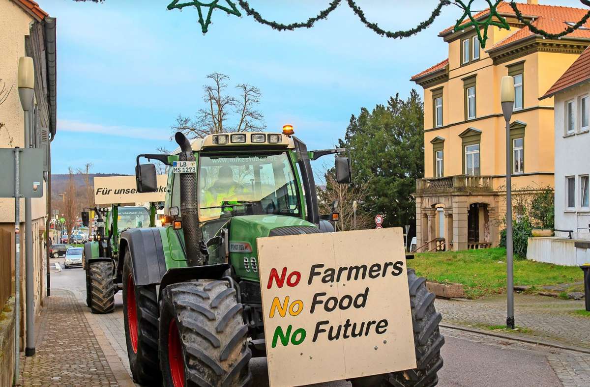 Ludwigsburg: Bauern protestieren im Landkreis